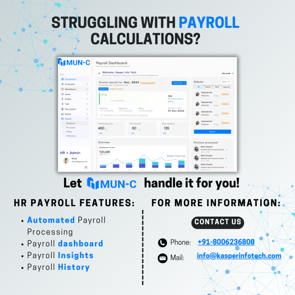 Try MUN-C payroll software to avoid struggling with payroll calculations.